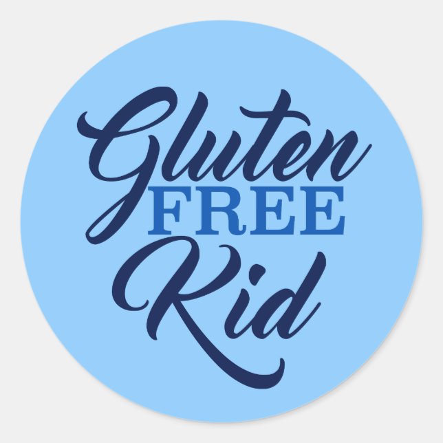 Glutenfreies Kid Runder Aufkleber (Vorderseite)