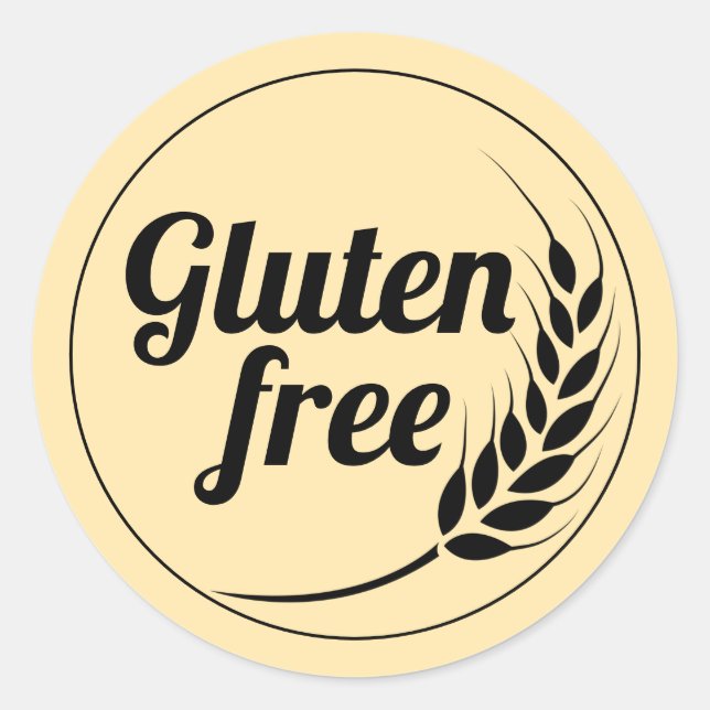 Glutenfreies klassisches Rundkleber Runder Aufkleber (Vorderseite)