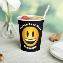 Glutenfreies Lächeln im Emoji-Gesicht