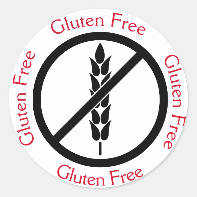 glutenfreies Rundkleber Runder Aufkleber (Vorderseite)