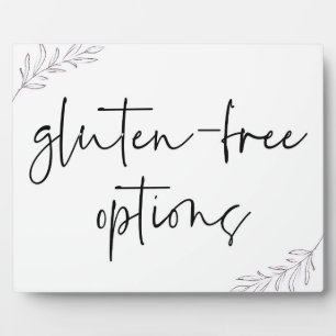 Glutenfreies Schild Tabletop Plaque mit Easel Fotoplatte