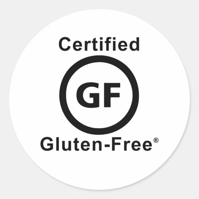 Glutenfreies Symbol Runder Aufkleber (Vorderseite)