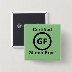 Glutenfreies Symbol Square zertifiziert Button