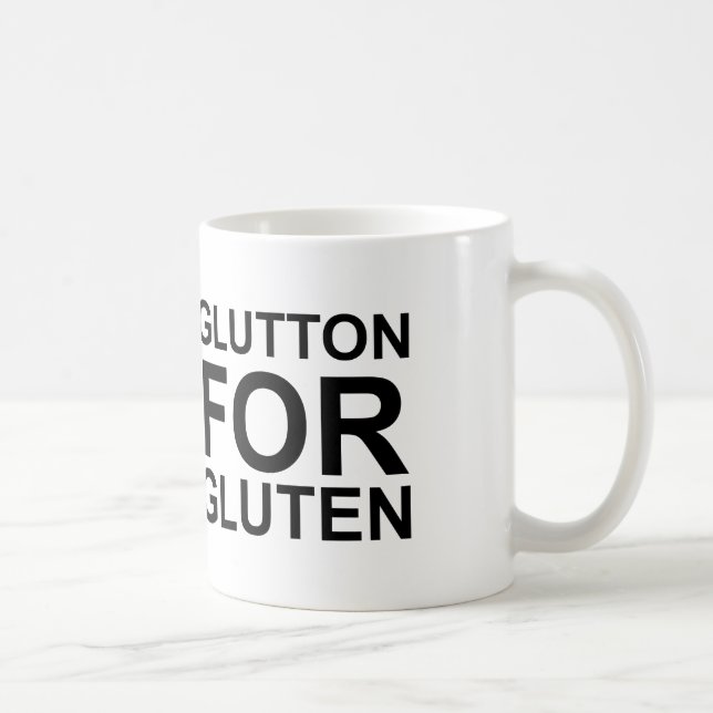 Glutton für Gluten Kaffeetasse (Rechts)