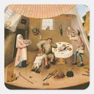 Gluttonie Quadratischer Aufkleber