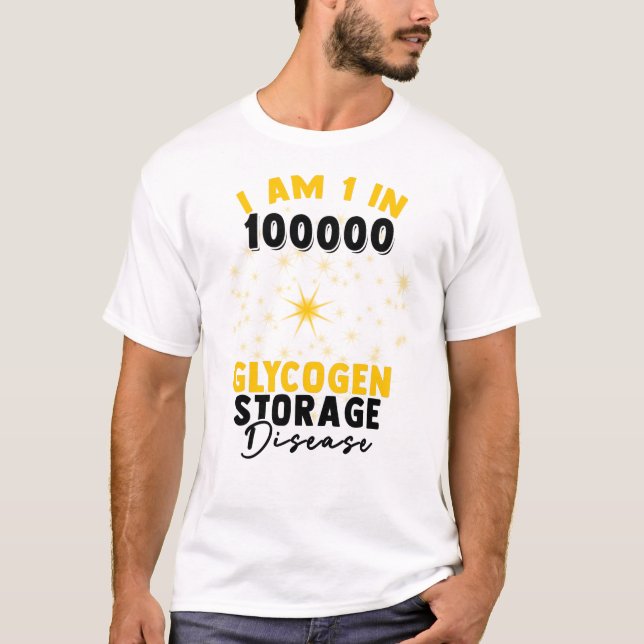 Glykogenspeicherkrankheit (GSD) - Bewusstsein T-Shirt (Vorderseite)