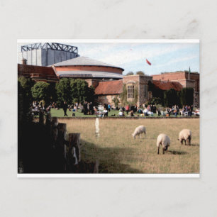 Glyndebourne Vintage Opernhaus Gartenansicht Postkarte