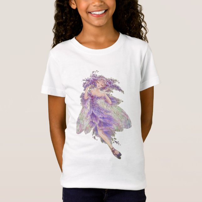 Glyzinie-feenhaftes Mädchen-Baby - Puppe T-Shirt (Vorderseite)