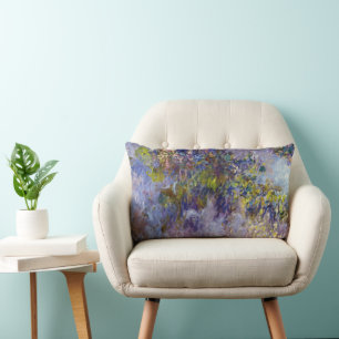 Glyzinie (linke Hälfte) von Claude Monet Lendenkissen