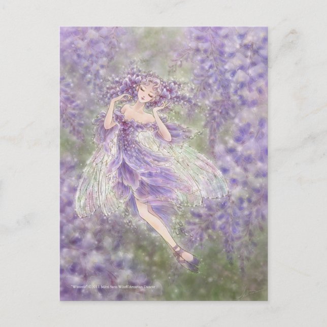 Glyzinie-Postkarte Postkarte (Vorderseite)