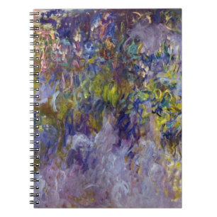 Glyzinien (linke Hälfte) von Claude Monet Notizblock