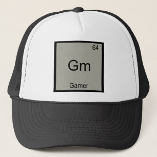 Gm - Gamer Lustiges Chemie-Element-Symbol T-Shirt Truckerkappe