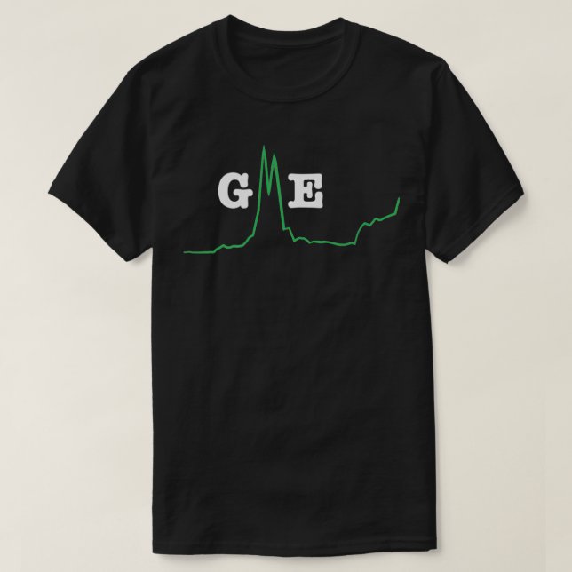 GME Chart Green Squeeze Diamond Hände auf den Mond T-Shirt (Design vorne)