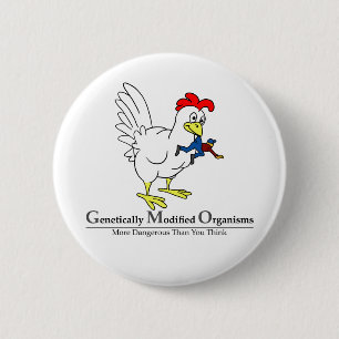 GMO-Huhn Button