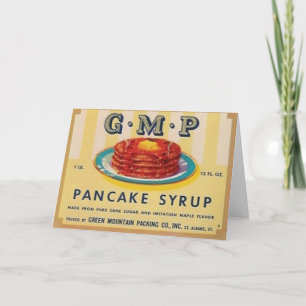 gmp-Pfannkuchensirupaufkleber-Grußkarte Karte