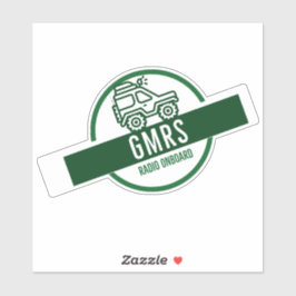 GMRS: Funkanlage an Bord Aufkleber