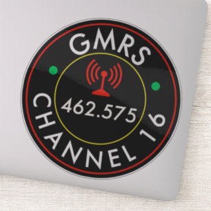 GMRS. Funkkanal 16 Aufkleber