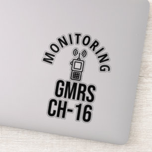 GMRS. Kanal 16 Aufkleber