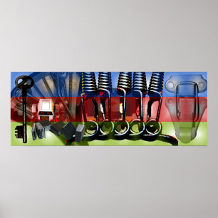 GMT 24 Heures Project gradient colors Frame Poster