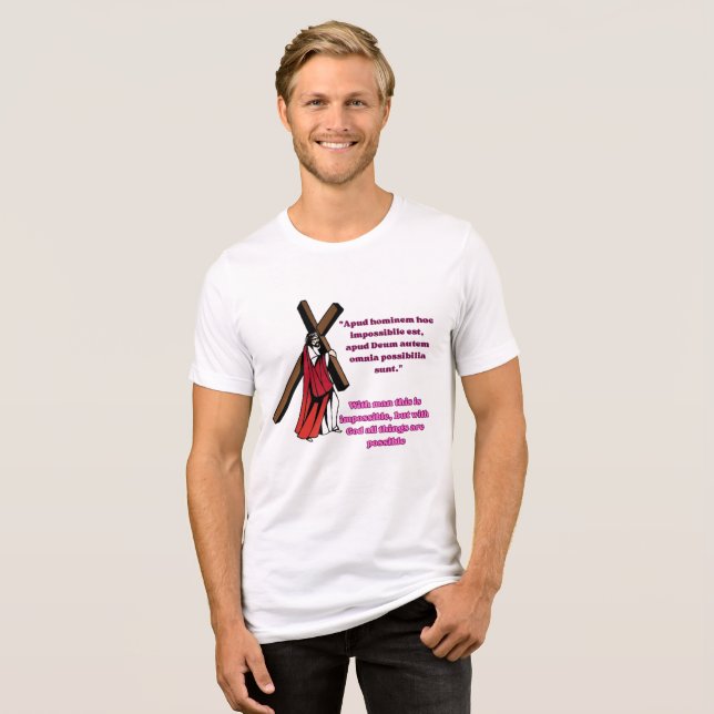 Gnade in der Krippe Tri-Blend Shirt (Vorderseite voll)