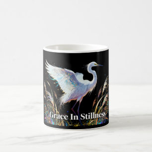 "Gnade in Stille" Fantasy-Reiher-Tasse Kaffeetasse