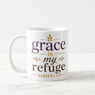 Gnade ist meine Zuflucht Inspirierende christliche Kaffeetasse