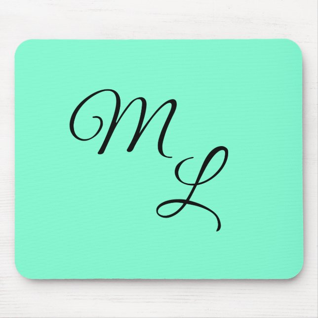 Gnade: Schwarz auf Minze Grün Mousepad (Vorne)