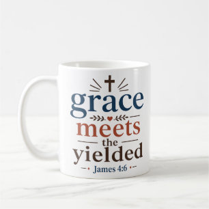 Gnade trifft auf das Ergebene Christliche Ermutigu Kaffeetasse