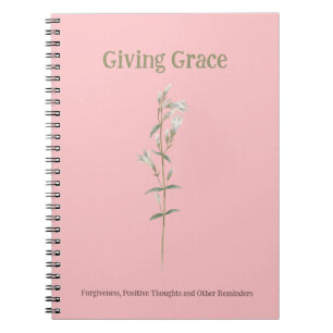 Gnade Vergebung Rosa Wildblume Notizblock