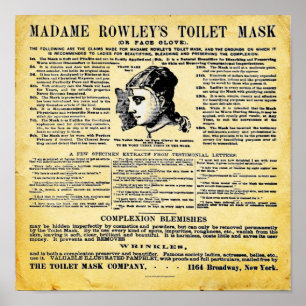 Gnädige Frau Rowleys Toilet Mask Print Poster
