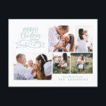 gnädiges, modernes Script-Foto Feiertagspostkarte<br><div class="desc">Mit diesem lustigen Design können Sie die festliche Freude vermitteln. Mit fett-modernem Skripttext und bearbeitbarer Foto-Collage,  um es besonders zu machen. Erhältlich mit einer Reihe von farbigen Backers,  darunter,  schwarz,  rot,  grün,  blau und mehr zu Anzug,  den Sie gestalten.</div>