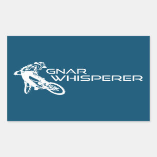 Gnar Whisperer Mountain Biking Rechteckiger Aufkleber