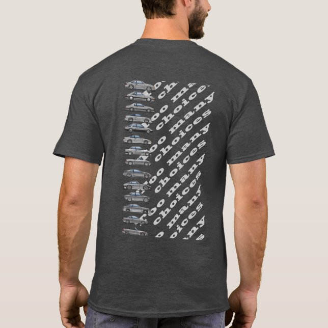 gnari Leistung zu viele Optionen T Shirt (Rückseite)