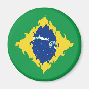 Gnarly Flagge Brasiliens Magnet