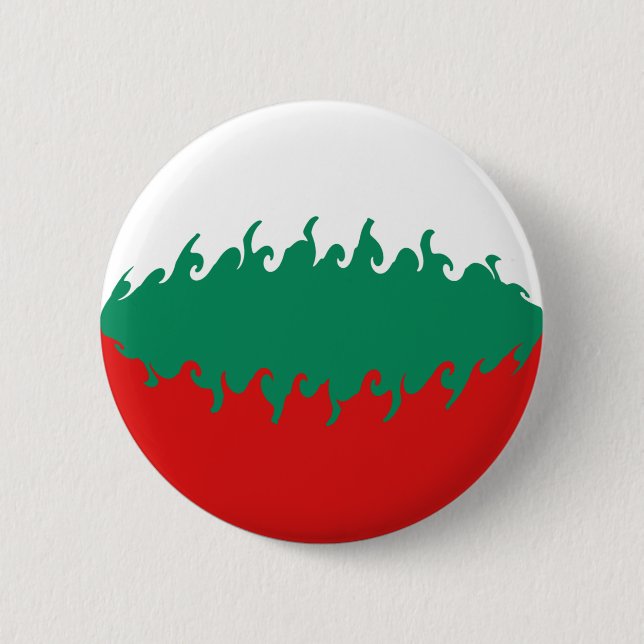 Gnarly Flagge Bulgariens Button (Vorderseite)