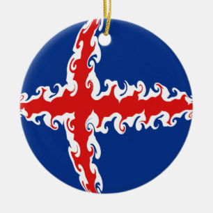 Gnarly Flagge Islands Keramik Ornament