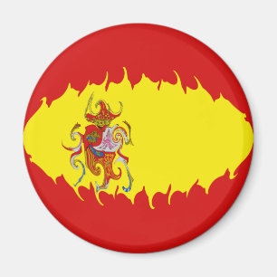 Gnarly Flagge Spaniens Magnet