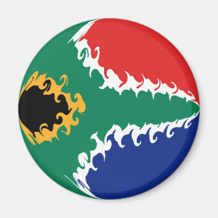 Gnarly Flagge Südafrikas Magnet