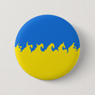 Gnarly Flagge Ukraine Button