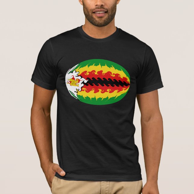 Gnarly Flaggen-T - Shirt Simbabwes (Vorderseite)