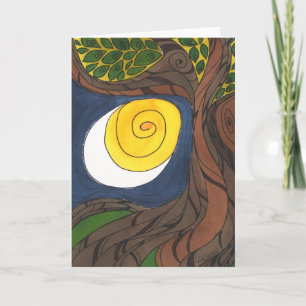 Gnarly Tree and Sun/Moon, Notecard Karte