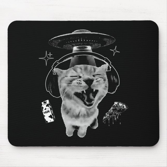 Gnarp Cat Silly Alien Cat Meme Brainrot Funny Meme Mousepad (Vorne)