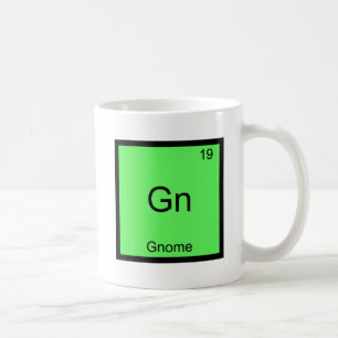 GnO Gnome Funny Chemistry Element Symbol T - Shirt Kaffeetasse