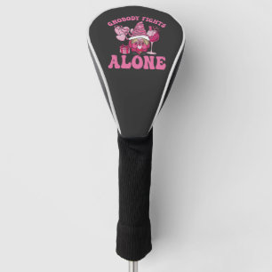 Gnobody kämpft allein Funny Cancer Awareness Gnome Golf Headcover
