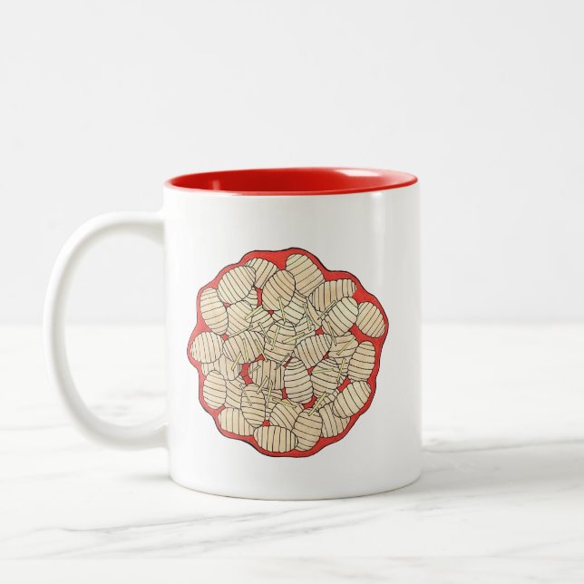 Gnocchi Italienische Küche Speisepotato Nudeln Zweifarbige Tasse (Links)