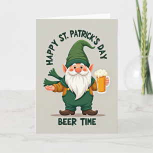 Gnom Bier St. Patrick's Day Karte