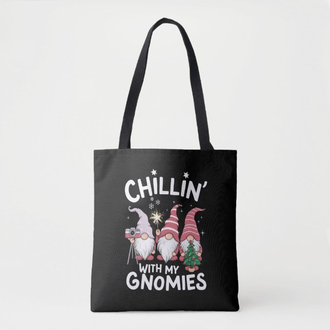 Gnom-Familien-Weihnachten Chillen Mit Meinen Gnome Tasche (Vorderseite)