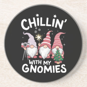 Gnom-Familien-Weihnachten Chillen mit meinen Gnomi Getränkeuntersetzer