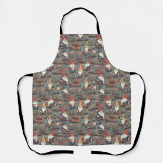 Gnom-Garten-Allover-Druck-Schürze Schürze