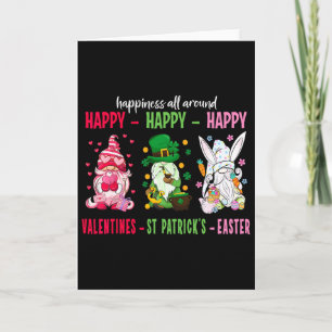 Gnom Glücklich Valentinstag St. Patrick Ostern Glü Karte